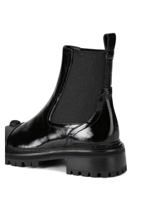 Kurt Geiger Black Leather Sloane Chelsea Boots