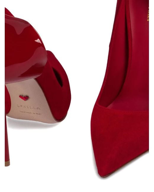 Le Silla Red Petalo Blooming Heart Pumps