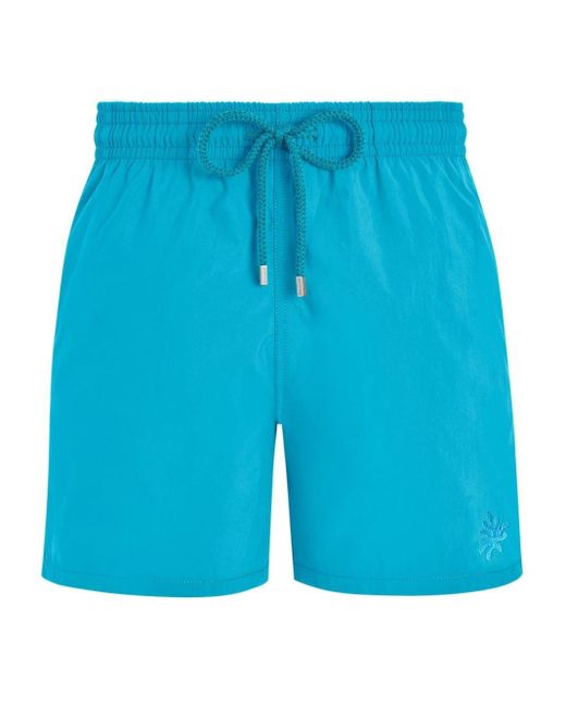 Vilebrequin Blue Elasticated-waist Swim Shorts for men