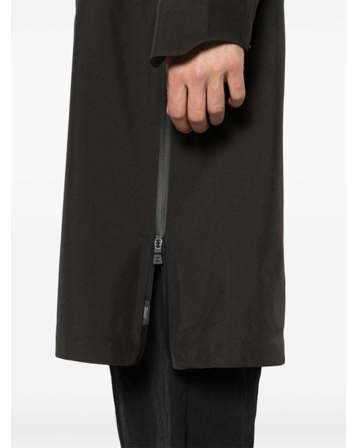 Imperméable zippé à capuche Herno pour homme en coloris Gray