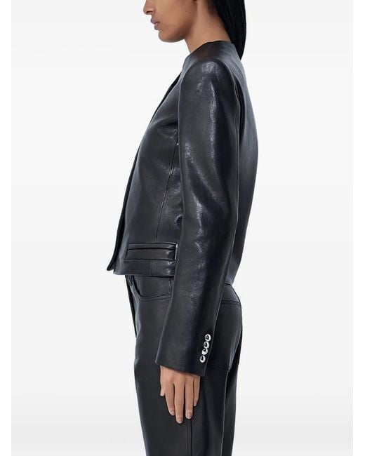 Khaite Black Nara Leather Jacket