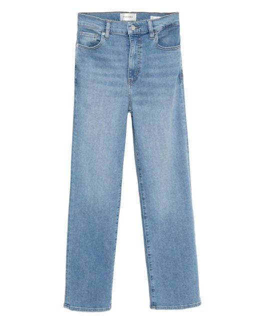 FRAME Blue Le Sleek Straight Jeans