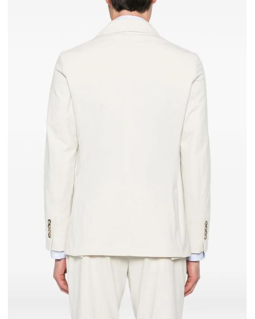 Circolo 1901 White Double-Breasted Peak-Lapels Blazer for men