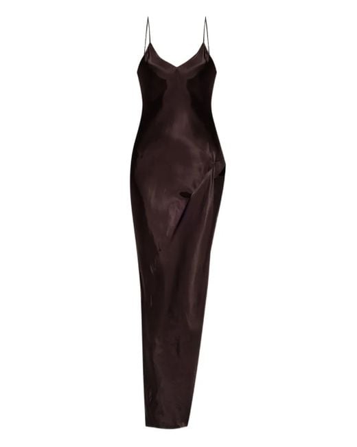Vetements Purple Maxikleid mit seitlichem Schlitz