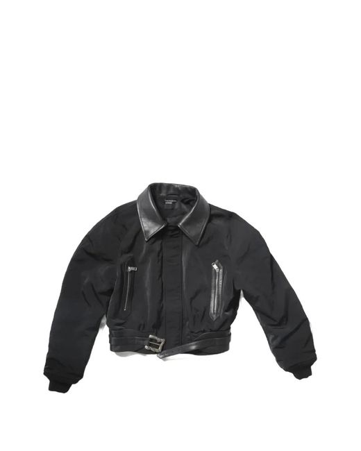 Enfants Riches Deprimes Black Cropped Bomber Jacket