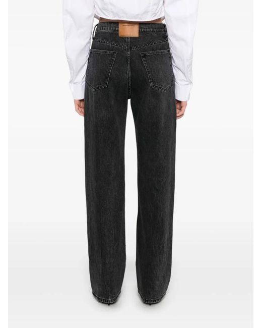 Vaqueros con aberturas del logo Alexander Wang de color Black