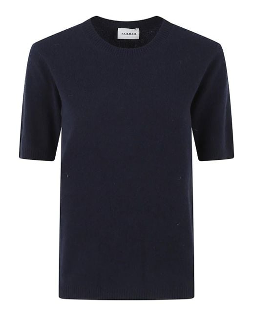P.A.R.O.S.H. Blue Short-Sleeve Top