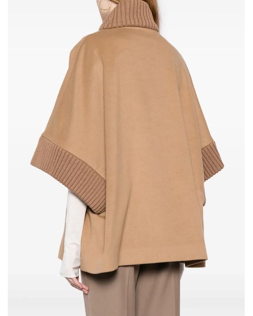 Cinzia Rocca Natural Wide-Sleeves Virgin Wool Jacket