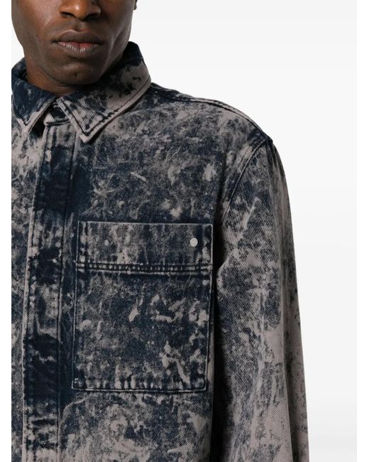 Etudes Studio Jeanshemd Aus Bio-Baumwolle in Gray für Herren