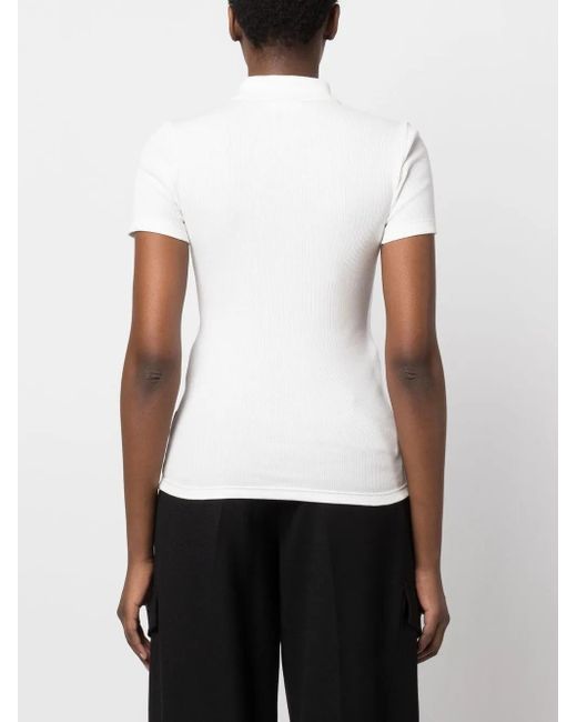 Lacoste White Hemd Mit Logo-Patch