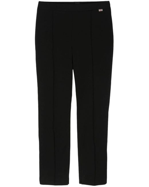 PS by Paul Smith Black Press-crease Cropped Wool Trousers