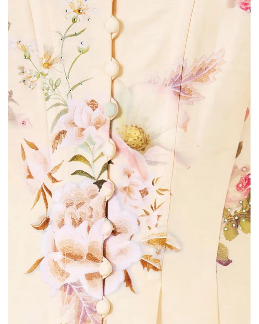 Camilla Pink Robe Longue Adorned