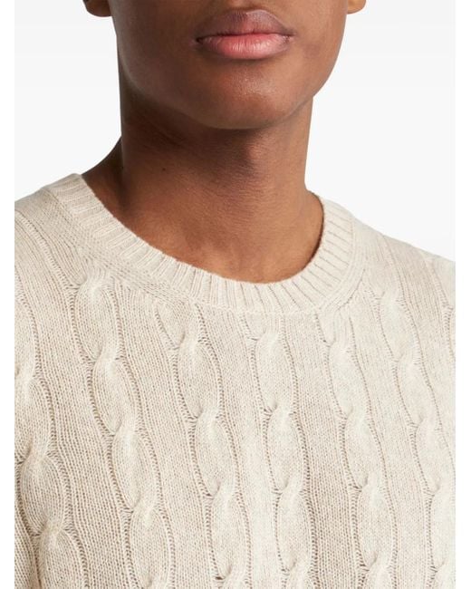 Etro Kasjmier Sweater in het Natural voor heren