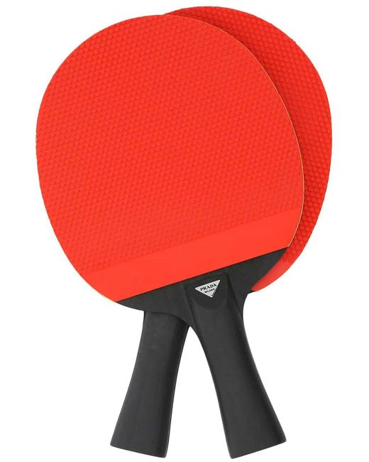 Prada Ping-Pong Rackets in het Red