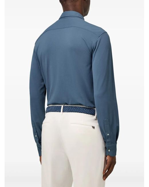 Boggi Blue Button-Down Shirt for men