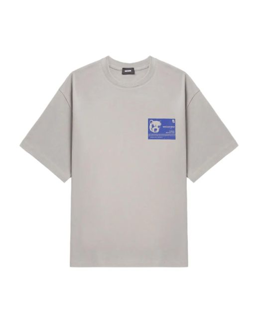 Camiseta de algodón con estampado gráfico we11done de color Gray
