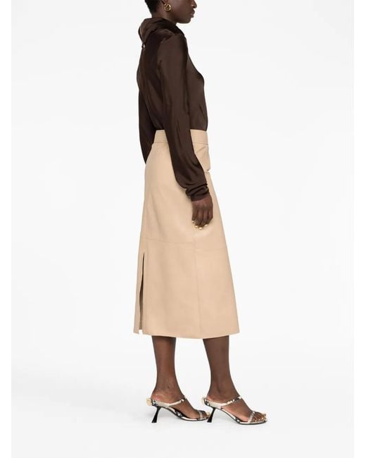 Jil Sander Black Draped-Neck Long-Sleeve Blouse
