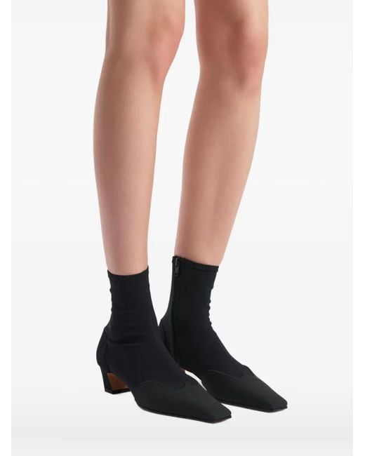 Khaite Black Nevada Ankle Boots