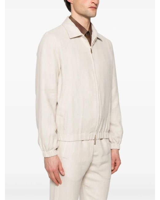 Eleventy White Linen Jacket for men