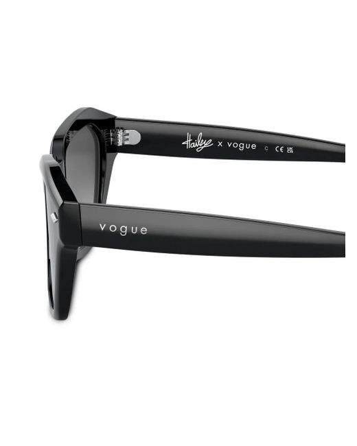 Vogue Eyewear Black Square-Frame Angular Sunglasses
