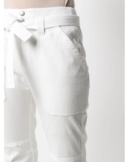 Rag & Bone White Abby Cotton-Blend Trousers