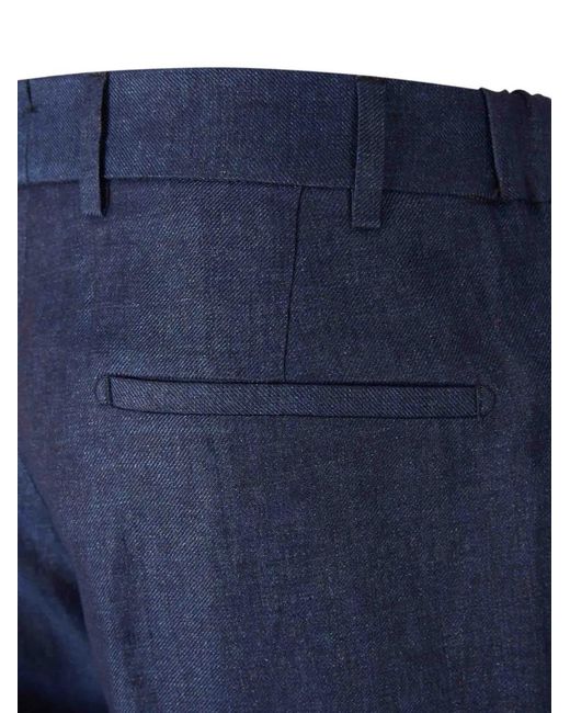 Berwich Blue Lucano Tailored Trousers for men