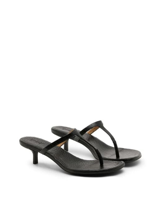 Marsèll Black Sottiletta Leather Sandals