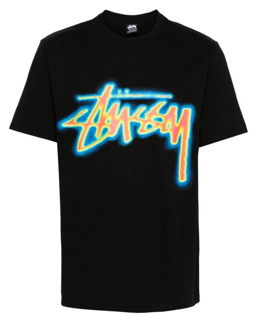 メンズ Stussy Thermal Stock Tシャツ Black