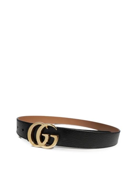 Gucci White Reversible Gg Marmont Belt