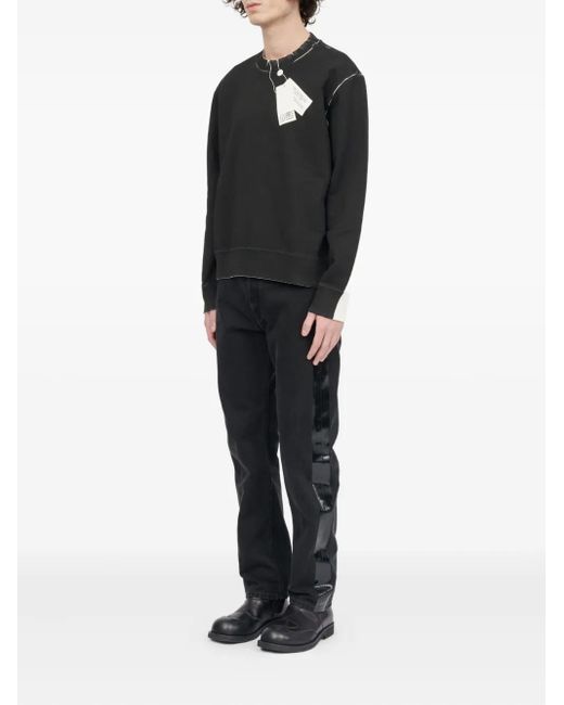 MM6 by Maison Margiela Black Cotton Sweatshirt for men
