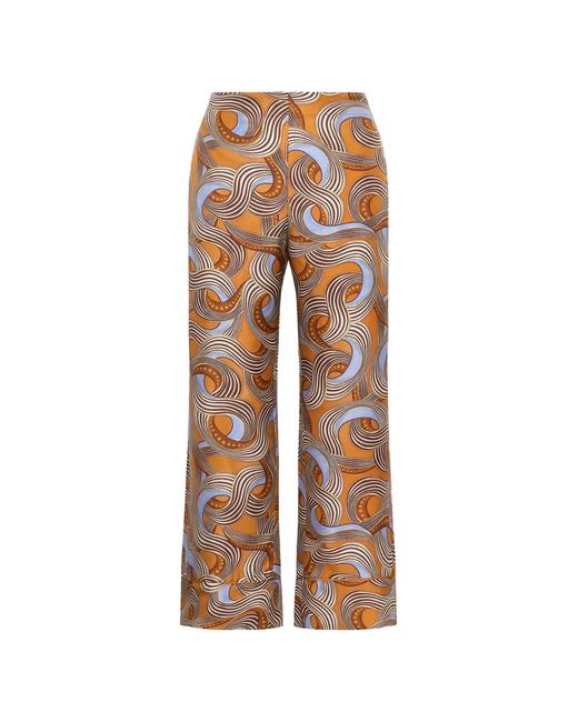 Maliparmi Brown Pantalon À Imprimé Graphique