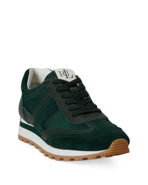 Ralph Lauren Green Dani Colour-Blocked Sneakers