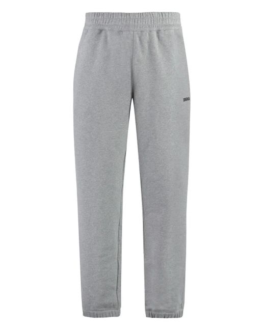 Zegna Gray Cotton Track Pants for men