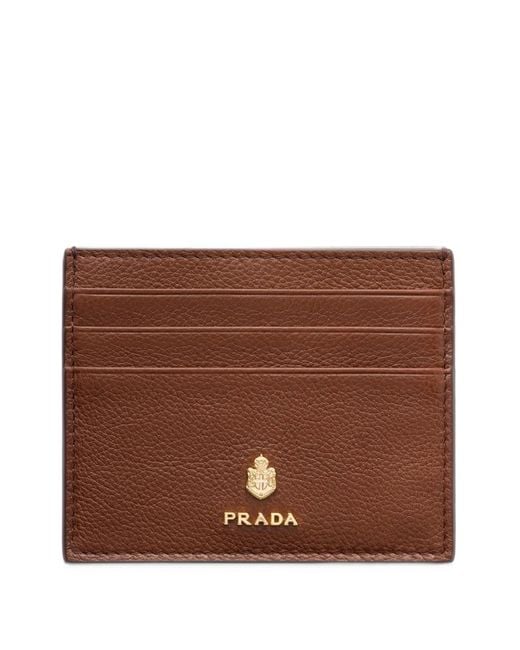 Prada Brown Leather Card Holder