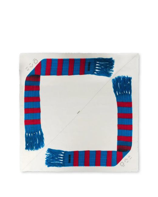 Moschino Blue Graphic Scarf