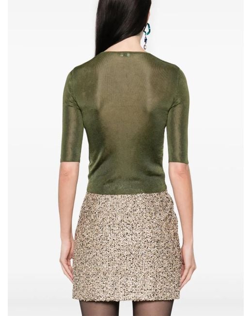 Saint Laurent Green Knitted Top
