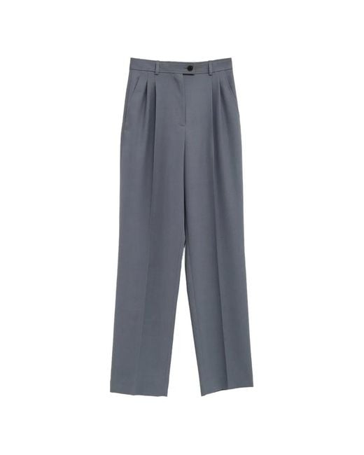 The Row Gray Ragnar Wool Trousers