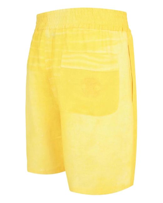 Roberto Cavalli Yellow Elastic-Waistband Shorts for men