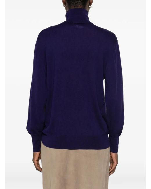 Bompard Blue Rollkragenpullover Mit Schlitz