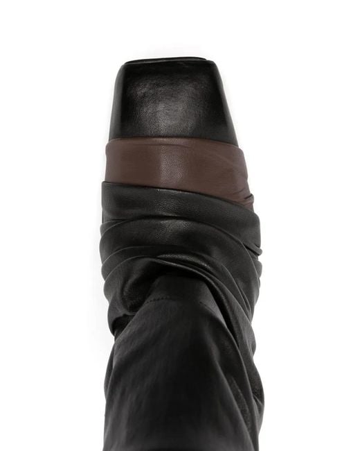 Rick Owens Black Luxor Cantilever 80Mm Leather Boots