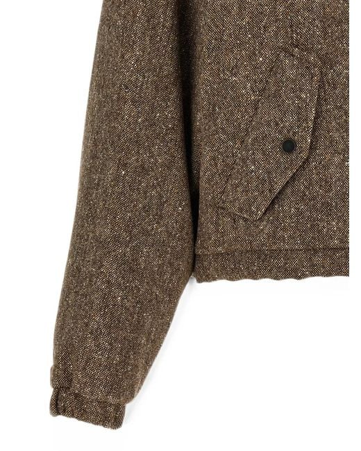 Brunello Cucinelli Brown Donegal Tweed Jacket