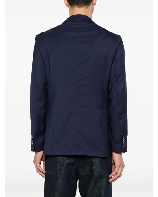 Tagliatore Blue Button-Fastening Two-Pocket Jacket for men