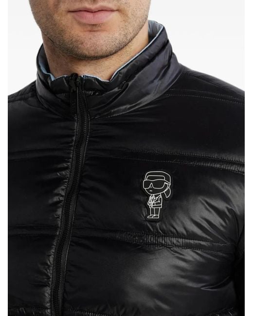 Karl Lagerfeld Blue Ikonik Karl Quilted Jacket for men