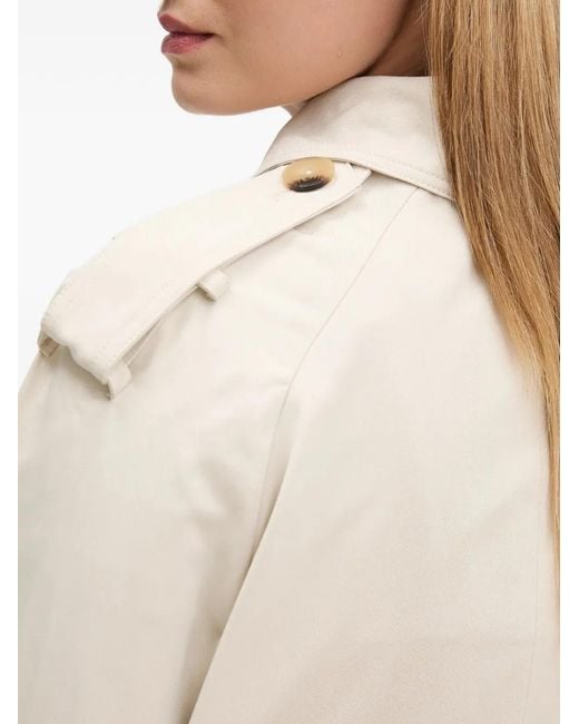 Desigual White Pleated-Back Trench Coat