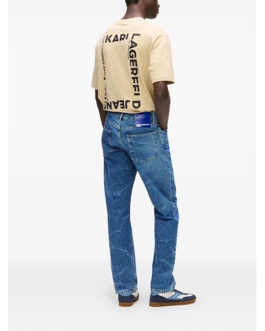 Karl Lagerfeld Blue Five-Pocket Jeans for men
