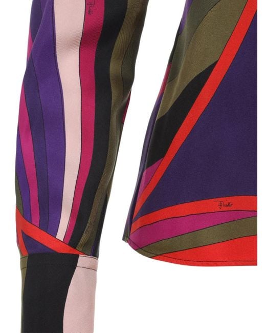 Emilio Pucci Blouse Met Abstracte Print in het Red