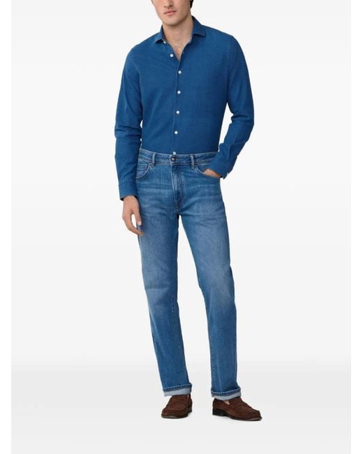 Hackett Blue Straight-Leg Jeans for men