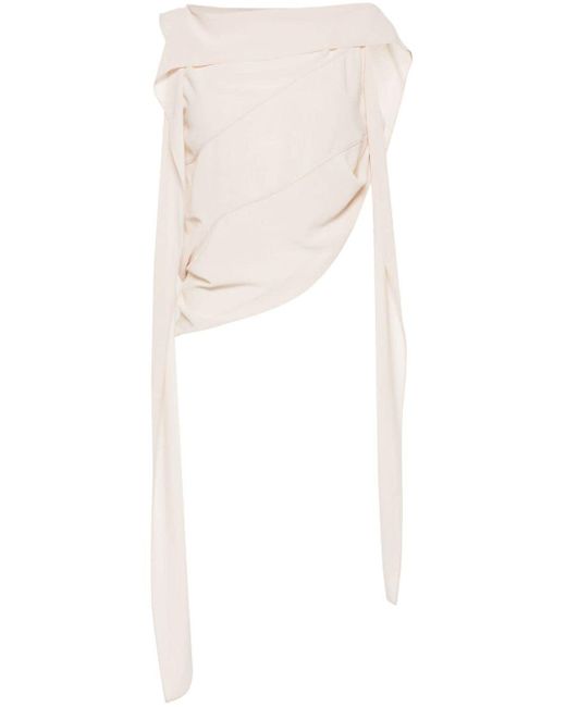 Blusa drappeggiata di Acne in White