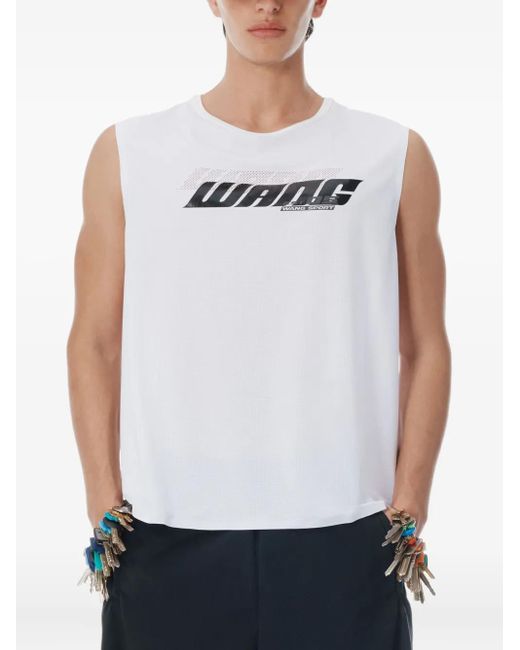 Alexander Wang White Laser-Cut Vest for men