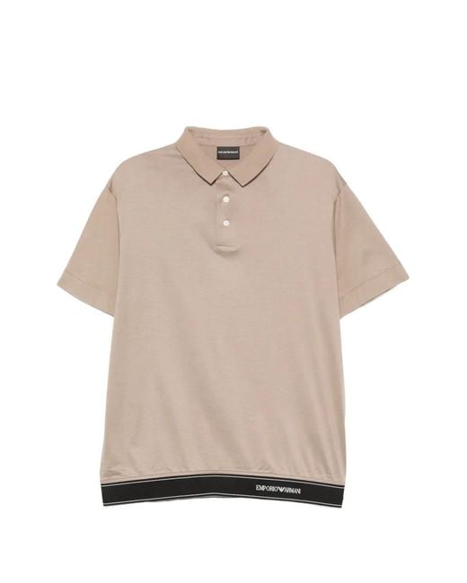 Emporio Armani Natural Polo À Bande Logo for men